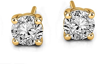 Solitaire lone earring 100% pure diamond certified IGI, 1/3 Carat of natural diamonds for women, clarity I1-I2, 14 carat white gold jewelry (FL color) (jewelry gifts for women).. Forget the long lines — DIAYTAR Nigeria is always open for shopping.