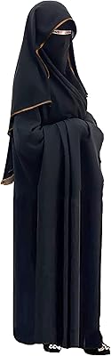 Hijab Burqa Long in high quality Saudi silk muslin, niqab, Muslim Islamic hijab, black x light blue, single size, light blue, one -sized size.. Your go-to destination for affordable online shopping, DIAYTAR NIGERIA delivers in under 8 days.