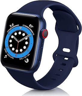 Soft silicone replacement bracelet compatible with Apple Watch.. DIAYTAR NIGERIA brings the marketplace to your screen with affordable products delivered in 5-8 days.