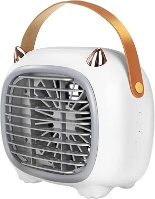 Cooler by portable evaporation, mini desktop cooling fan 2021, personal desktop cooling fan with handle and 3 adjustable speeds.. DIAYTAR Nigeria: trusted by thousands for fast, reliable delivery.