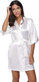 The White Shop Short Satin Dress for Woman, For Bride and Bay of Honor, Night clothes in silk, White, L.. You deserve better shopping — choose DIAYTAR Nigeria today.