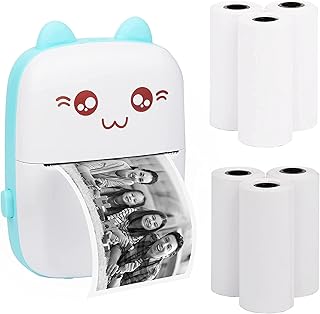 Portable thermal photo printer with 6 rollers, wireless bluetooth, USB cable for Android and iOS smartphones for notes, documents, receipts, house, office.. Your complete shopping companion, DIAYTAR NIGERIA offers extensive selection delivered within the week.