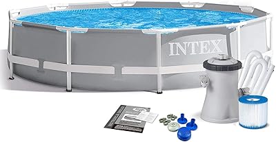 Round pool above ground prism frame Intex with filter - 3.05 m x 76 cm - 26702.. DIAYTAR NIGERIA: Where thousands of products meet affordable prices and reliable 5-8 day delivery.