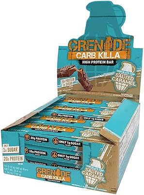 Sweet bar pomegain carb killa with high protein and low sugar content, 12 x 60 g - Salted caramel chocolate chips, 12 pieces (1).. DIAYTAR NIGERIA brings the nation's largest product catalog to your doorstep at prices you'll appreciate.