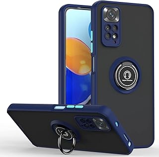 Rigid rear shell Mate antichoc Yimico with metal support ring and car support for Xiaomi Redmi Note 11 PRO 5G/4G (Blue).. Get more, save more — only on DIAYTAR Nigeria.