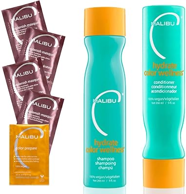 Malibu C Hydrate Color Wellness Hair set of shampoo and conditioner for treatment.. DIAYTAR NIGERIA transforms dreams into deliveries with our affordable prices and 5-8 day shipping.