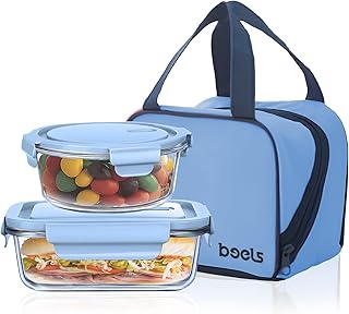 Beels 1040 ml and 660 ml [Lot of 2] Borosilicate lunch boxes, anti-leak food container for children and adults, tupperware, inclusive bag, dishwasher, freezer and microwave (blue).. Shop from our extensive catalog at DIAYTAR NIGERIA and enjoy doorstep delivery in just 5-8 days.