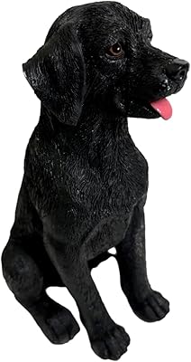 Labrador Retriever Black figurine statue, seated dog gift.. Experience budget-friendly shopping at DIAYTAR NIGERIA, Nigeria's premier online marketplace with quick delivery.