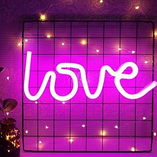 Mignon neon hinging, LED panels Wall decoration powered by USB or battery, wall decoration for house, Christmas, party, children's living room (Rose Love).. Click, pay, receive — DIAYTAR Nigeria makes online shopping seamless.