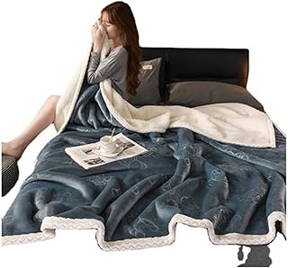 Yolney covers, thick and hot winter fleece blankets, soft sofa blanket, bed cover, bear print, united color, double bed, duvet, bedding (size: 180x200cm).. With DIAYTAR Nigeria, shopping online is easy, affordable, and fast.