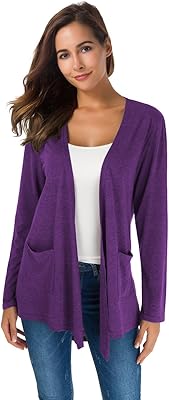 Ample casual cardigan, long sleeves, open on the front and breathing with women's pockets.. DIAYTAR NIGERIA delivers more than products - we deliver affordable solutions within days.