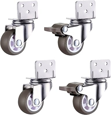4 -piece swivel casters - replacement wheel, easy to install, L -shaped support, silent non -slip, suitable for cradle, flexible rotation, long duration of use, office chair wheels with brake.. DIAYTAR NIGERIA brings the market to your fingertips with affordable prices and swift delivery services.