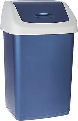 Bin with swivel lid, 20 liters, cosmoplast blue pearl color.. Experience the future of online shopping with DIAYTAR NIGERIA's extensive product range and competitive pricing.
