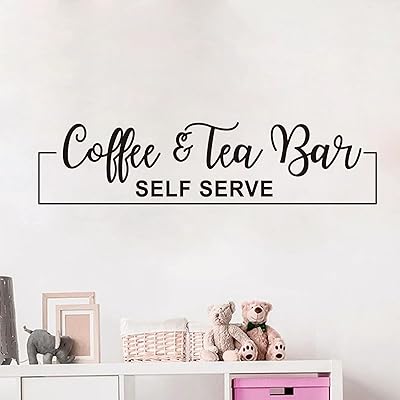 Art Design Coffee Tea Sickers Wall Cuisine Home Vinyl YMX69 (42 x 10 cm, black).. Your comprehensive marketplace awaits at DIAYTAR NIGERIA with affordable prices and reliable delivery times.