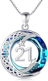 Just Kids Toy Celtic star necklace and Sterling 925 silver moon with blue crystal pendant for women girls.. Shop for everything you need at DIAYTAR NIGERIA, with budget-friendly prices and quick delivery.