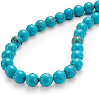 Beadia Stone Turquoise Natural Blue Round Stone Pearls Semi -precious Bulk for the manufacture of 6mm 61pcs jewelry.. DIAYTAR NIGERIA: Making quality products accessible to all Nigerians at affordable prices.