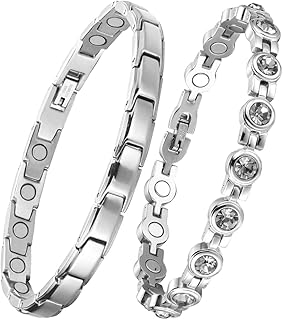 2 pieces Magnetic bracelets for women sigmag lymphatic detox titanium steel magnetic treatment of arthritis pain relief of the carpal canal 3500 gauss lymphatic magnets therapy therapy jewelry therapy.. Your complete marketplace solution, DIAYTAR NIGERIA offers unbeatable value with delivery within the week.