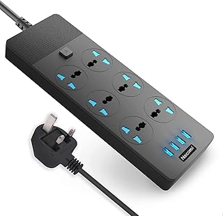 Nicomi® power extension extension extension universal power with 4 USB hubs and protection.. DIAYTAR NIGERIA: Where every shopping need is met with affordable prices and timely delivery.