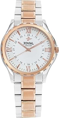 Modern jovial watch for women in stainless steel, 28 mm, white, 5060lamq01e, bracelet.. DIAYTAR NIGERIA delivers on convenience and affordability with our reliable nationwide shipping.