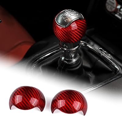 Air speed Mustang speed lever pommel, interior fiber carbon fiber interior accessories for Ford Mustang 2015 2016 2018 2018 2019 2020 2022 2023, Red.. From fashion to electronics, DIAYTAR Nigeria brings it all to your doorstep — fast, easy, and affordable.