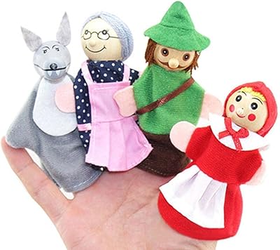 Skido 4 pieces Small Red Riding Hood Finger Puppets Wolf Fairy Conte.. DIAYTAR NIGERIA combines affordability, variety, and convenience with nationwide delivery services.
