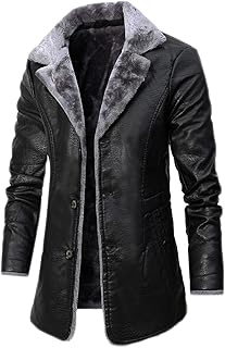 Fur crafter jacket for men, imitation leather jacket, coat lined in Sherpa fur, men's jackets.. Discover why millions choose DIAYTAR for affordable online shopping with delivery in just 5-8 days.