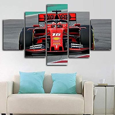Qqyyyt 5 Pieces Canvas Print Painting Modern Salon Decor Art Photo Abstract Wall Display Decor Gift Charles Lecrake F1 Car.. DIAYTAR NIGERIA: Empowering Nigerians with access to affordable products delivered within 8 days.
