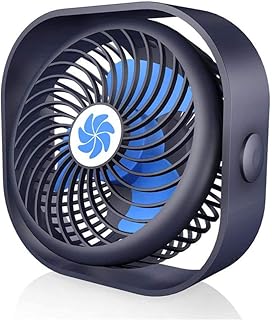 Portable USB office fan, mini desktop cooling fan, strong wind for the house, the office, the dormitory, the trips (blue).. DIAYTAR NIGERIA: Where every shopping need is met with affordable prices and timely delivery.