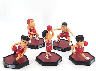 SLAM DUNK action figurine in PVC, anime derivatives/peripheral products, collection toys, 7 cm (5 pieces/set).. Your complete shopping solution, DIAYTAR NIGERIA offers extensive choice with competitive prices and delivery.