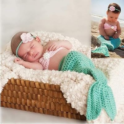 Newborn M & G house photograph | Baby accessory costume | Photography costume | Saddowned siren hair set for girls with bra tail.. Embrace the convenience of DIAYTAR NIGERIA with thousands of products at your fingertips, delivered nationwide.