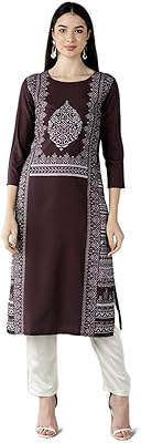 Kurta Trapeze in Crêpe for Woman of Vamsi, VPK1702 model.. DIAYTAR NIGERIA connects you with thousands of products at competitive prices, delivered within a week.