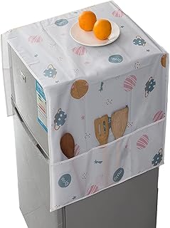 PEVA Waterproof and dusting refrigerator cover for washing machine with pockets and storage bags, refrigerator cover and versatile oven cover (single door, flowers 3).. DIAYTAR NIGERIA brings the market to your screen with thousands of affordable products delivered to your door.