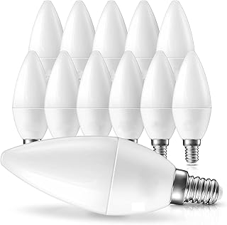 10 E14 LED candles, E14 LED bulbs, cold white, 7 W candle bulb, non -dimmable, 1 year warranty.. DIAYTAR NIGERIA: Bringing quality products to your doorstep at prices that won't break the bank.