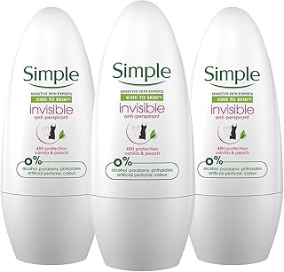 3 pack of 50 ml Roll-on anti transpiring invisible Simple skin Sensy skin 48h.. DIAYTAR NIGERIA connects your desires with reality through our affordable e-commerce platform and quick delivery.