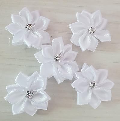 40 pieces 1.1 "Flower knots in satin rhinestones for party.. Your shopping journey simplified with DIAYTAR NIGERIA's vast selection and budget-friendly shipping.