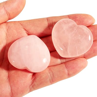 2 pieces of crystal heart of natural pink quartz size 42 mm (1.7 "), pink stone in the shape of a heart, protective crystals for the healing of chakras, Reiki balancing.. Discover why thousands choose DIAYTAR NIGERIA for affordable products delivered in less than a week.