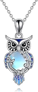 Hibou collar in sterling silver moon, hollow owl motif, suitable for Mother's Day and Christmas gifts for women and girls.. Great finds. Great prices. Fast shipping. That’s DIAYTAR Nigeria.