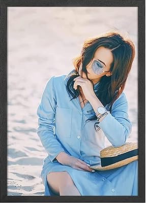 Photo Team A3, Black Wooden Photo Frame With Plexiglas For Wall and Table, Gallery Photo Cadres (A3).. DIAYTAR NIGERIA: Making online shopping accessible with affordable prices and nationwide delivery service.