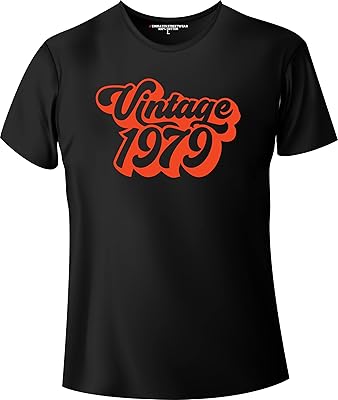 Unisex 1979 birthday t-shirt-T-shirt for men and women.. Discover shopping made simple with DIAYTAR NIGERIA's comprehensive platform and nationwide delivery service.