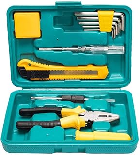 Set of DLORCAN tools, set of essential hand tools for the general home with plastic storage bag, ideal for house repair and maintenance, 12 rooms.. Discover shopping made simple with DIAYTAR NIGERIA's comprehensive platform and nationwide delivery service.