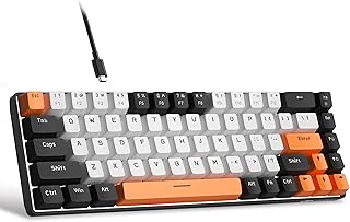 Magiji 60 % portable mechanical game keyboard with LED backlight MK Box Small Wire 68 Keys with Red Switch for Windows, Laptop, Computer and Mac - White/Black.. DIAYTAR NIGERIA provides endless shopping possibilities with affordable prices and prompt delivery service.