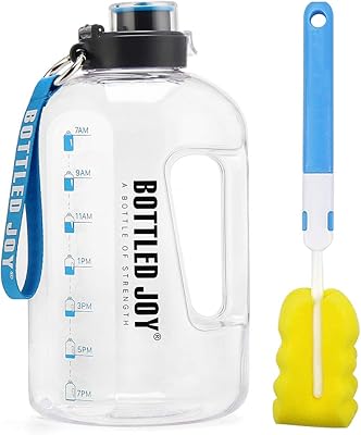 Bottle of water of 1 Gallon, large bottle of hydration without BPA with markers of motivation time, waterproof, large bottle of water for camping, training, outdoor activities.. DIAYTAR NIGERIA: Connecting Nigerians with affordable products through our expansive e-commerce platform.