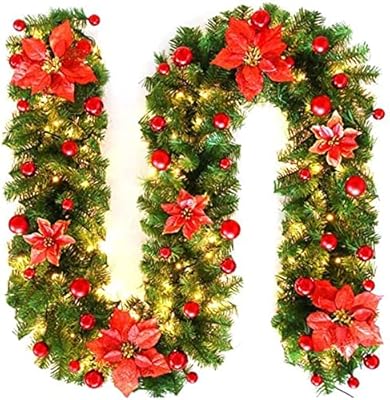 Christmas decoration crown - 2.7 m of artificial flowers in Christmas rattan, vineym, Christmas exterior decorations.. DIAYTAR NIGERIA redefines convenience with our diverse marketplace and affordable nationwide shipping.