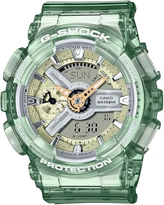 Casio G-Shock analog-numeric watch for women with golden dial and resin bracelet, GMA-S110GS-3ADR model, Gray Holved gray.. Discover why millions choose DIAYTAR for affordable online shopping with delivery in just 5-8 days.