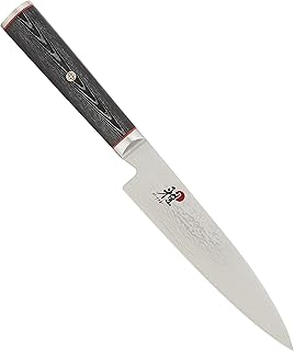 Miyabi Life knife, medium, black with red.. Experience budget-friendly shopping at DIAYTAR NIGERIA, Nigeria's premier online marketplace with quick delivery.
