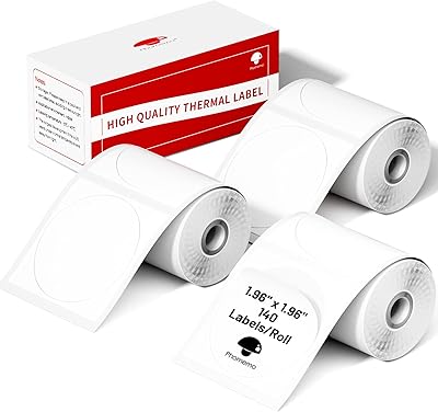 Fumimo round thermal paper M110/m221/m220/m120/m200/m110s Size 1.96 "x 1.96" (50 x 50 mm), Multipurpose self-adhesive round label for circular barcode labels, DIY logo design, pot label, black on white.. Fast, affordable, and reliable — that’s the DIAYTAR Nigeria experience.