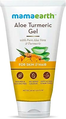 Mamaearth gel of aloe vera for the face, skin and hair with turmeric and vitamin E, 150 ml.. DIAYTAR NIGERIA transforms online shopping with competitive prices and dependable nationwide delivery.