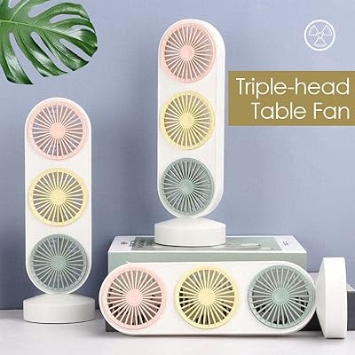 MINI Rechargeable electric fan with three heads, Portable Office Electric Fan, Personal Fan Rechargeable with three heads, Mini Portable Office Electric Fan.. DIAYTAR NIGERIA: Bringing affordable shopping solutions with a diverse product catalog delivered nationwide.