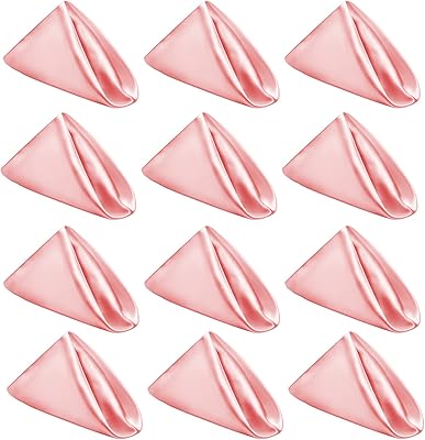Set of 12 pink towels, washable polyester table towels, reusable soft towels for daily use, dining table, restaurant, wedding, Thanksgiving and Christmas (20.. Experience the joy of discovery with DIAYTAR NIGERIA's vast catalog and nationwide affordable delivery.
