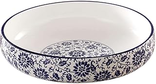Kiadia ceramic pasta bowl, large service bowl, large white and blue hollow plate, 20 x 20 x 6 cm, 1000 ml.. Discover why DIAYTAR NIGERIA is the smart shopper's choice for affordable products delivered nationwide.